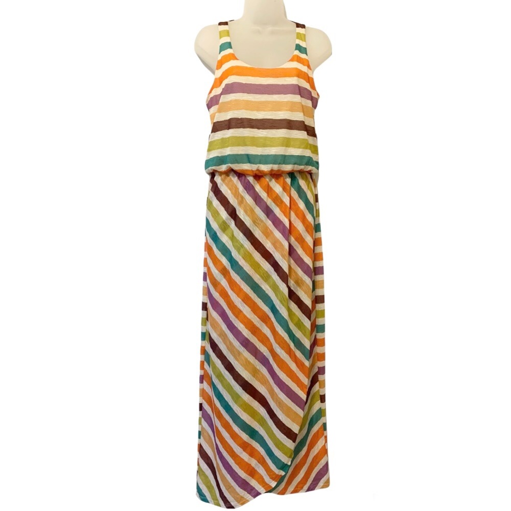 {THML} Colorful Striped Maxi Dress